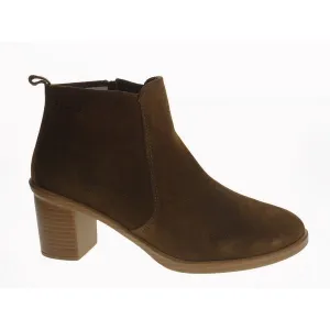 24 Hrs 22321 Tan Low Heel Ankle Boots