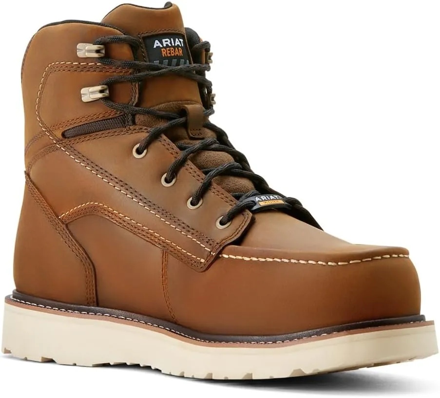 ARIAT Men's Rebar Wedge Moc 6" Waterproof Composite Toe Work Boot Industrial