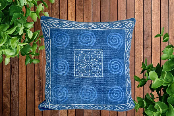 Block Print Heavy Cotton Dari Cushion Cover 65x65cm- IB65-4