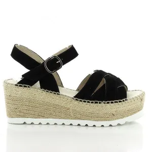 Calzanor 2039 Black Slingback Espadrilles