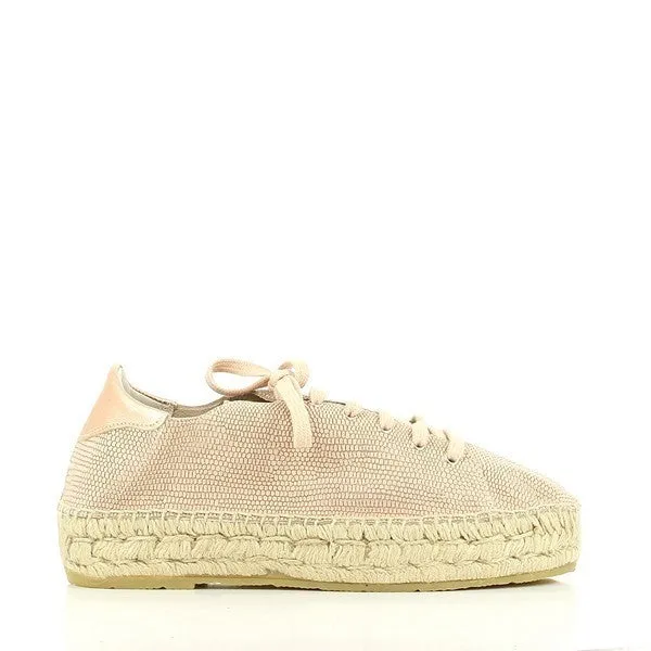Calzanor 2053 Pink Lace-Up Espadrilles
