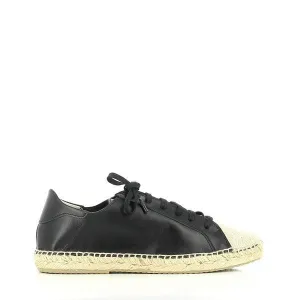 Calzanor 2086 Black Lace-Up Espadrilles