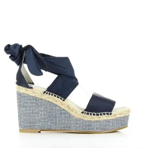 Calzanor 2137 Navy Lace-Up Espadrilles