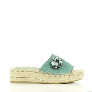 Calzanor 2142 Turquoise Slide Espadrilles