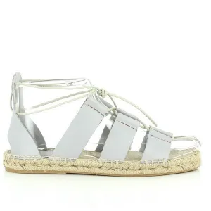 Calzanor 93003PO Grey Lace-Up Espadrilles