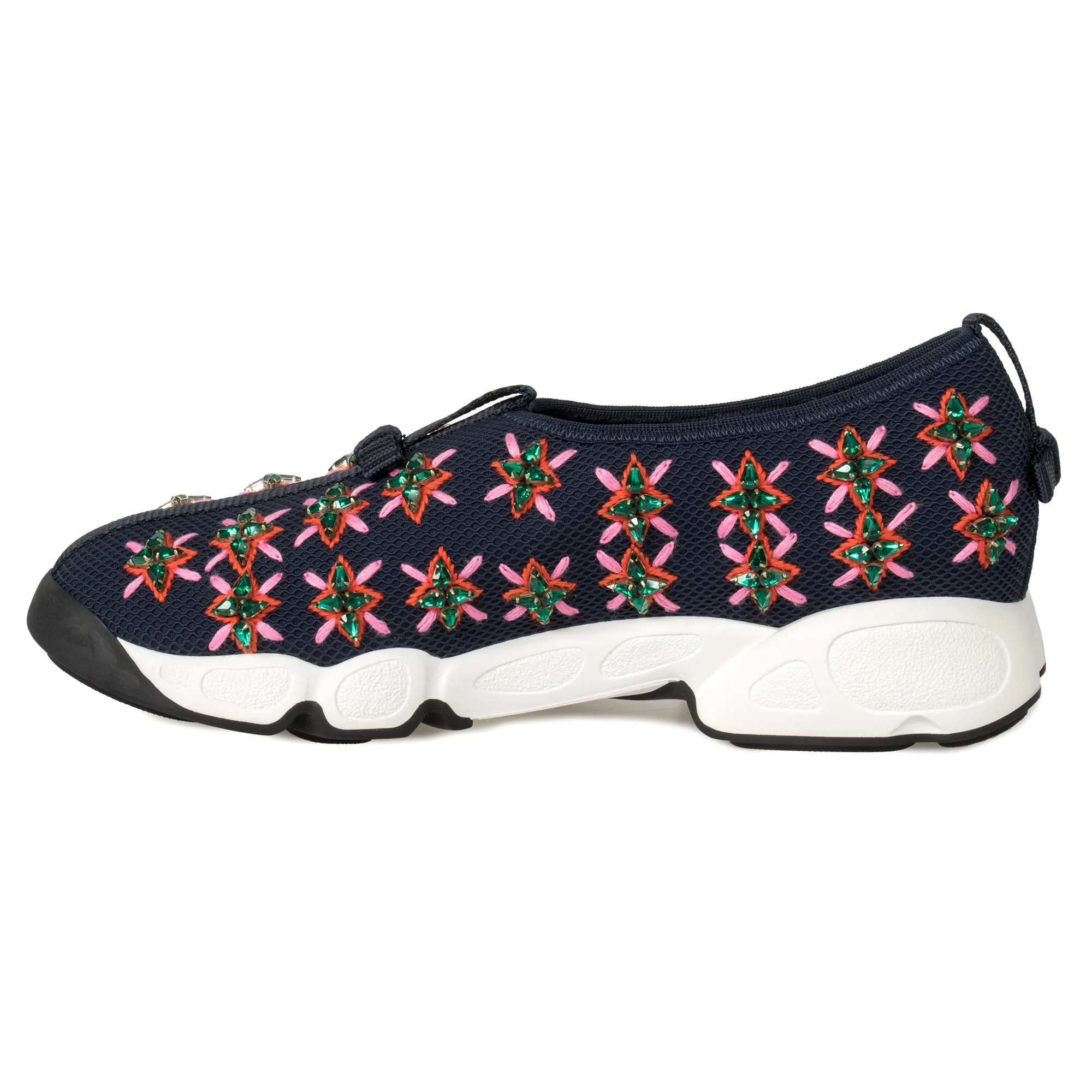 Christian Dior Blue and Rose Flower Fusion Sneakers