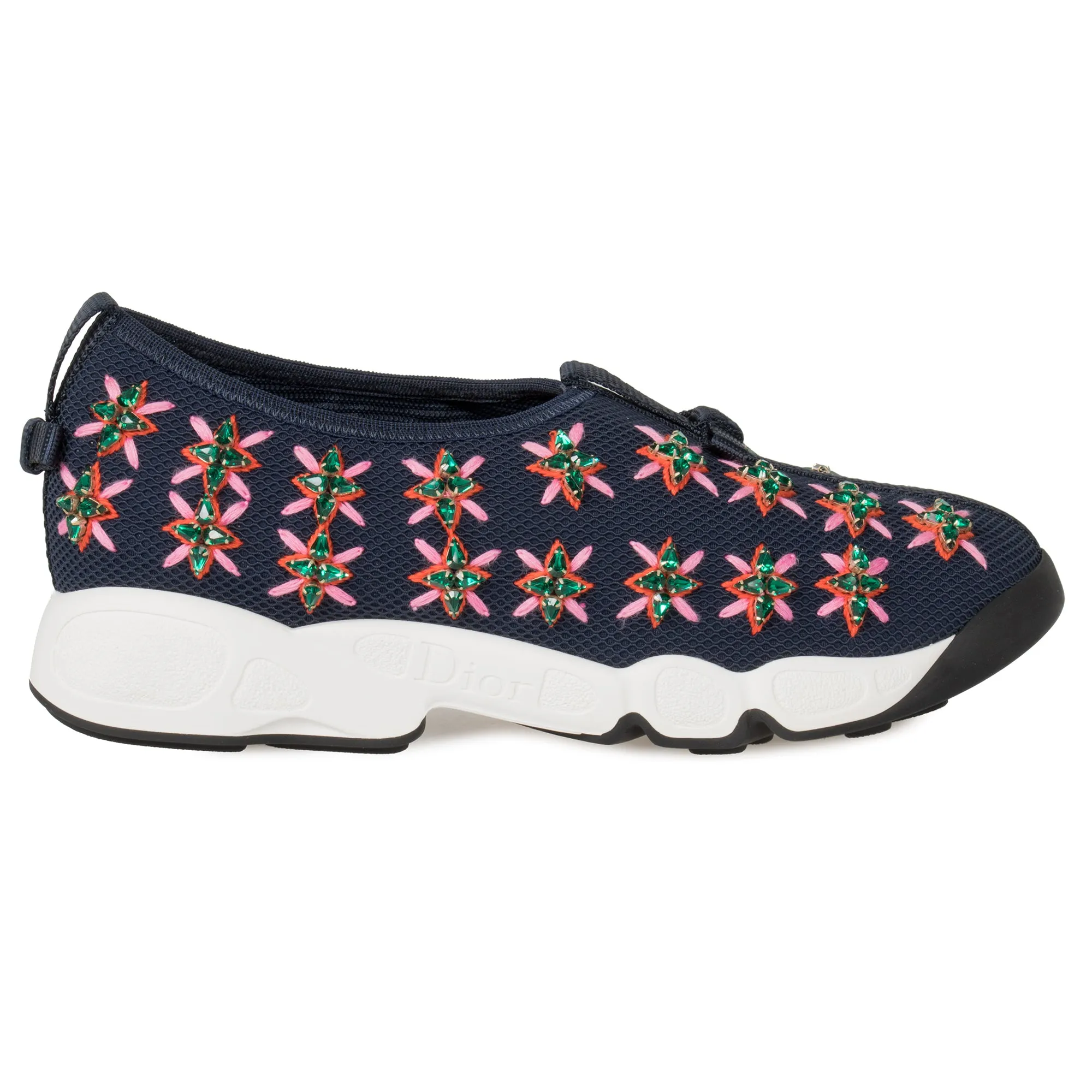 Christian Dior Blue and Rose Flower Fusion Sneakers