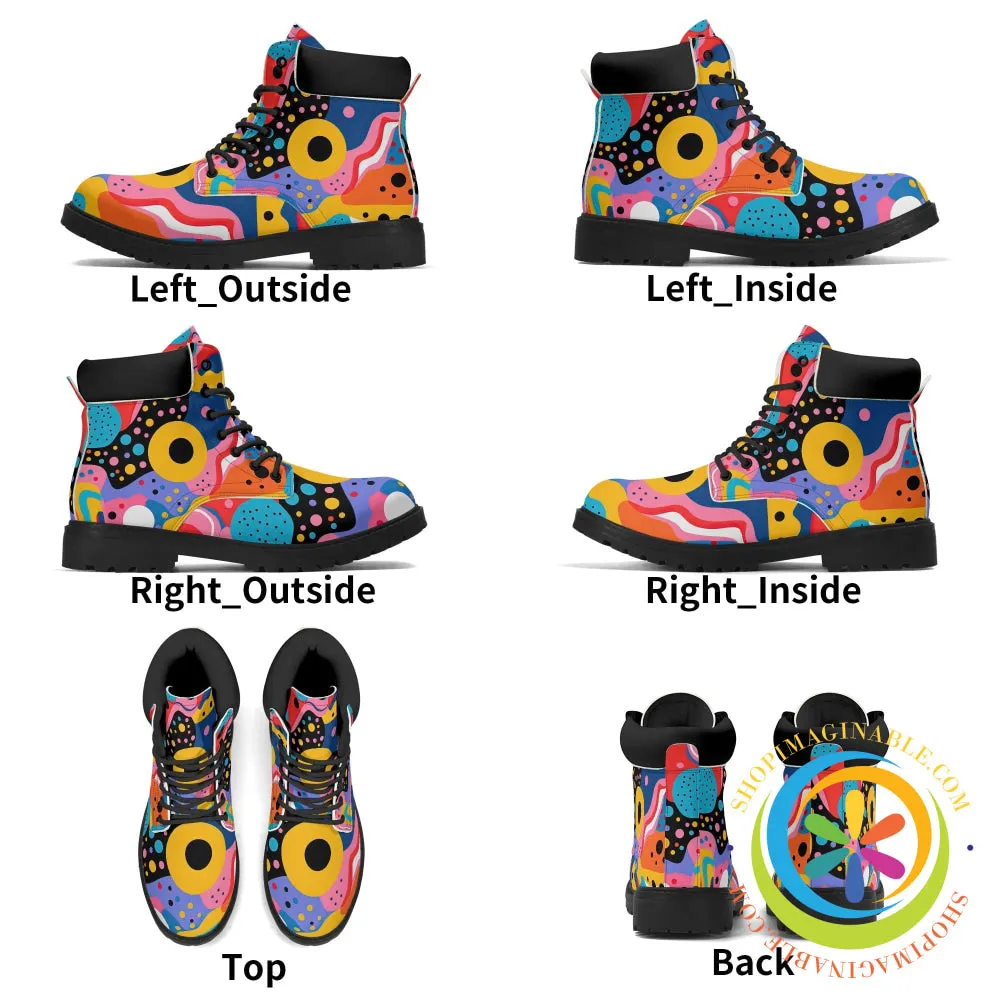 Colorful Pop Abstract Women's Boots