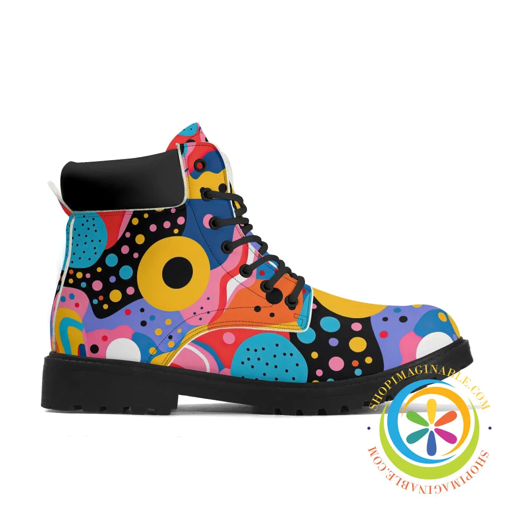 Colorful Pop Abstract Women's Boots