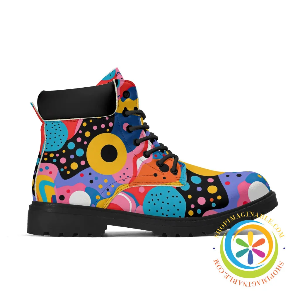 Colorful Pop Abstract Women's Boots