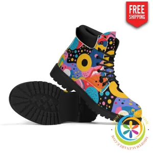 Colorful Pop Abstract Women's Boots