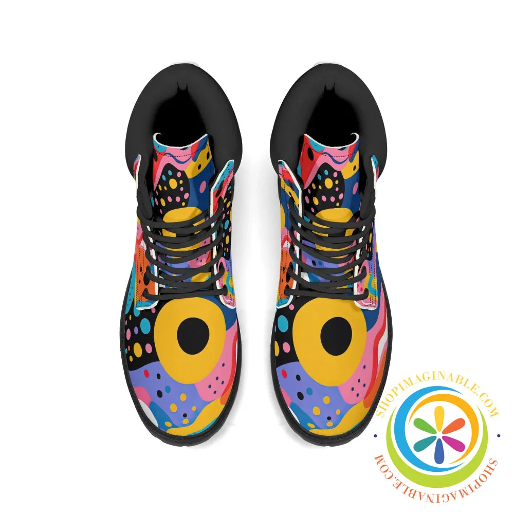 Colorful Pop Abstract Women's Boots