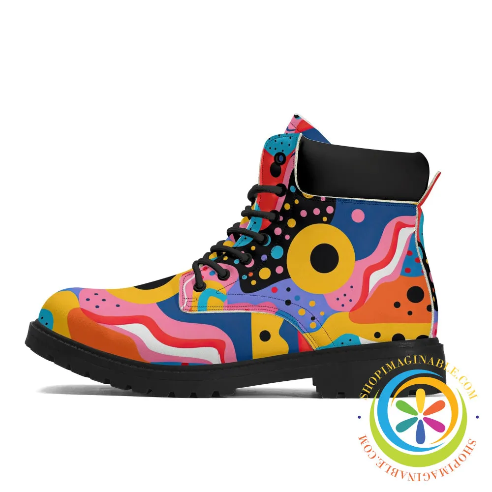 Colorful Pop Abstract Women's Boots