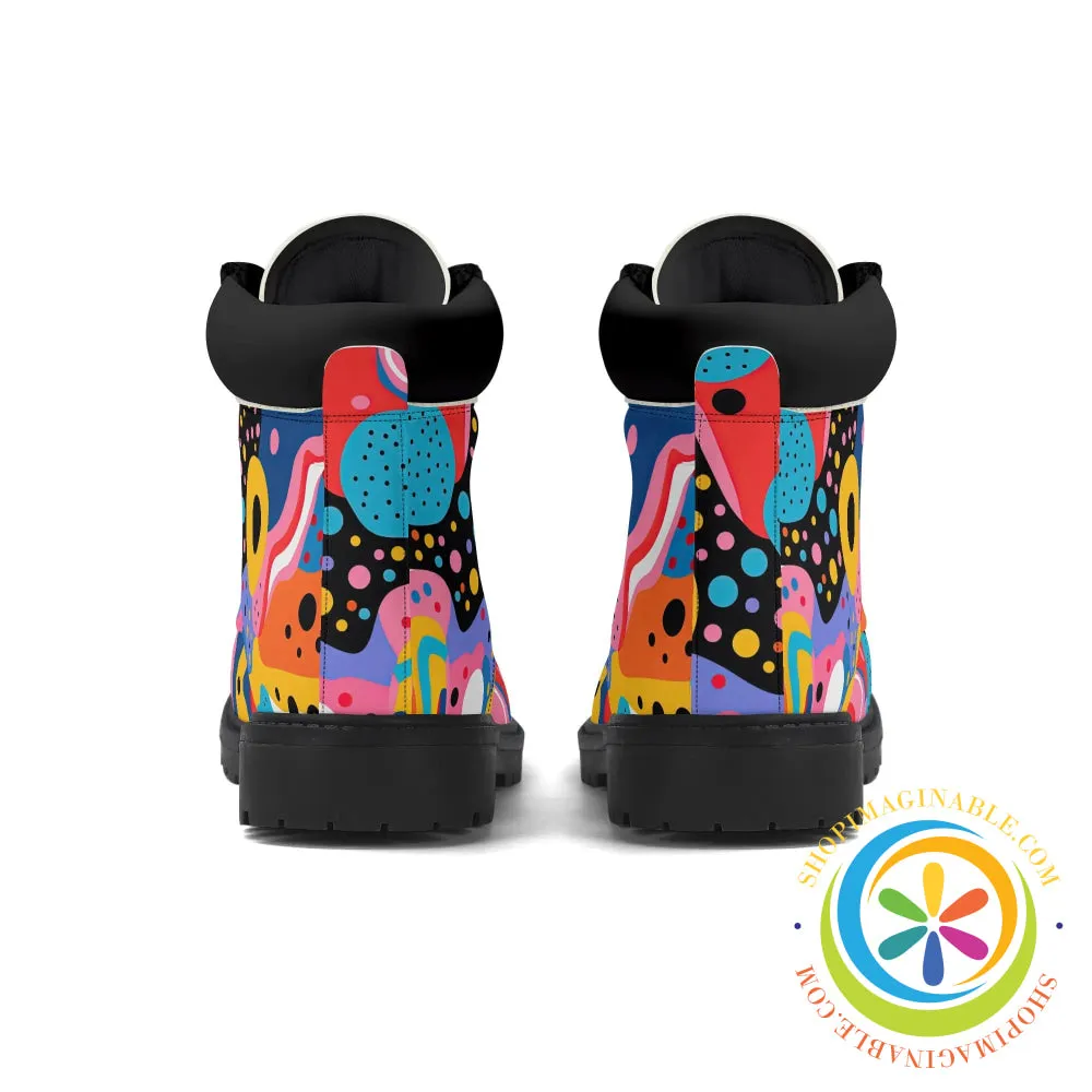 Colorful Pop Abstract Women's Boots