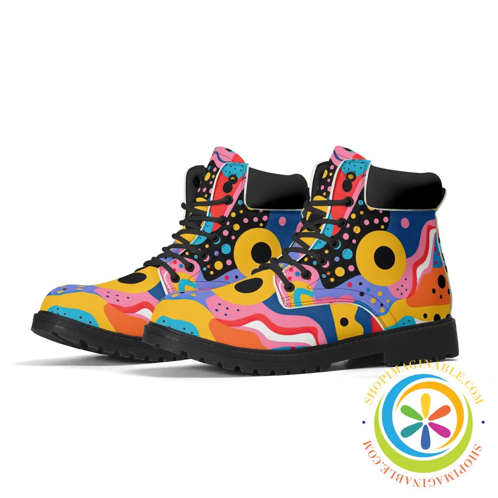 Colorful Pop Abstract Women's Boots