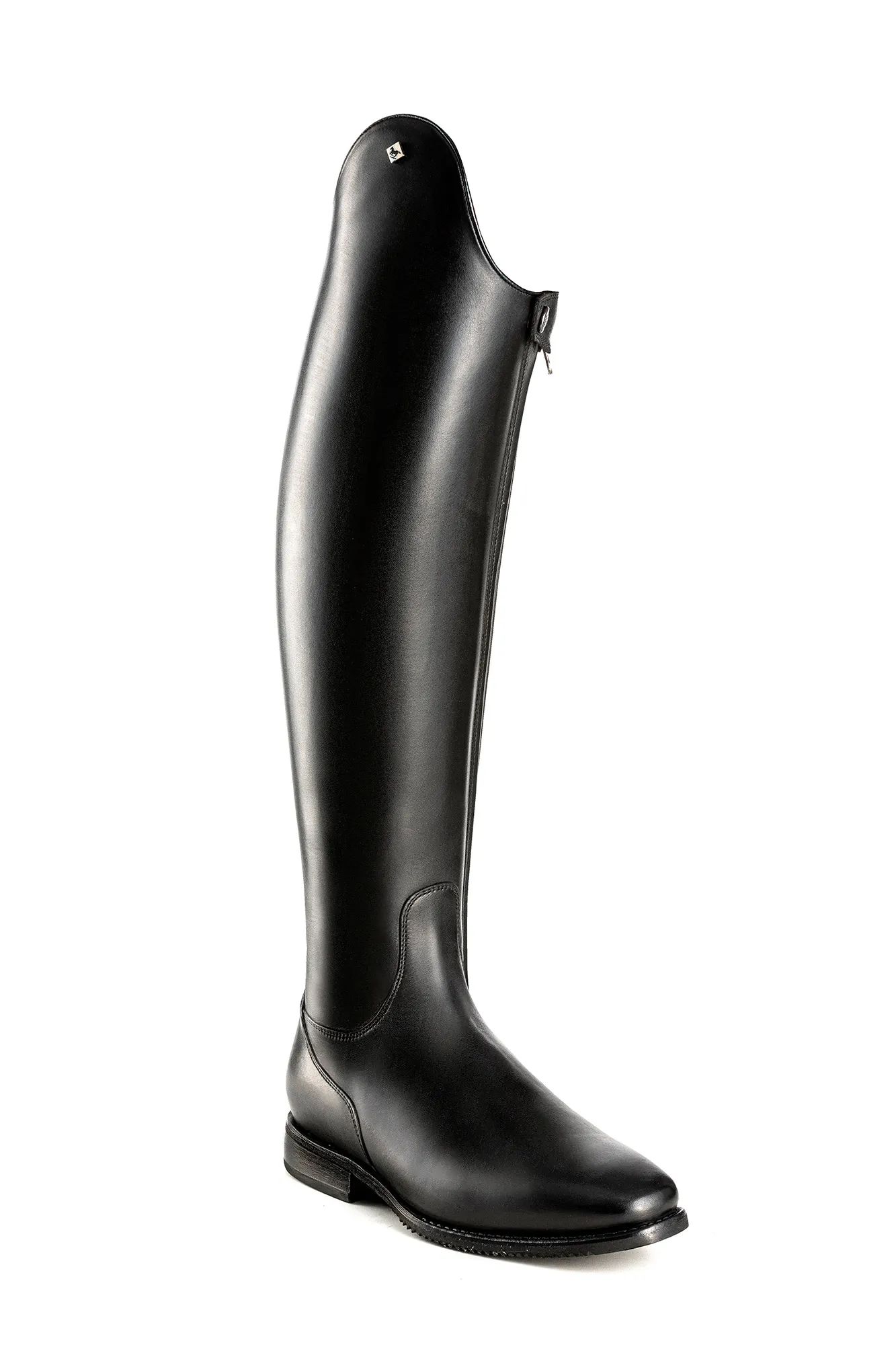 DeNiro Bellini Custom Dressage Boots Brushed Black with Bordeaux and Jet Crystals