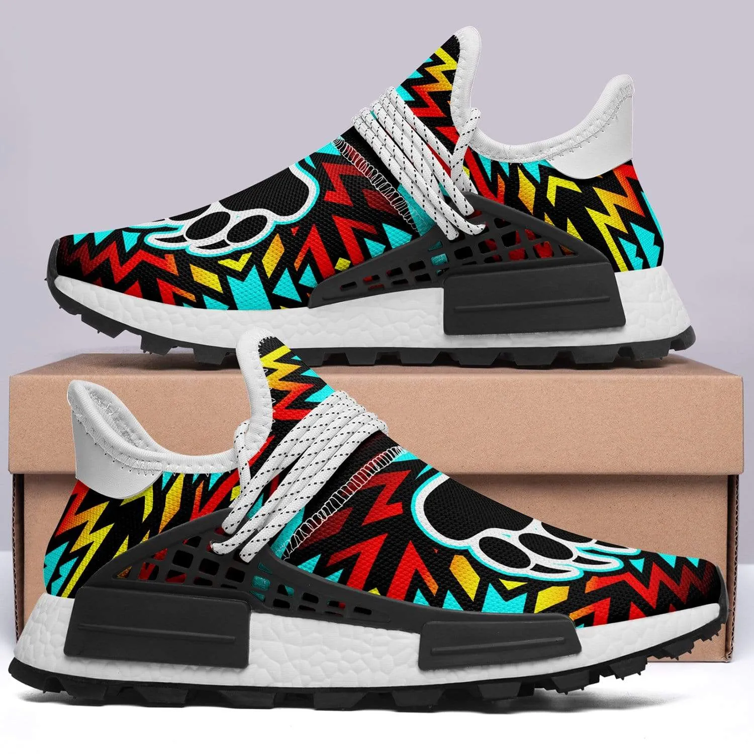 Fire Colors and Turquoise Bearpaw Okaki Sneakers