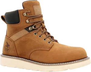 Georgia Boot Core 37 6" Waterproof Wedge Work Boot, Brown, Size 13(M)
