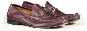Gucci Moccasins Horsebit Leather Loafers Burgundy UK 9 EU 43 