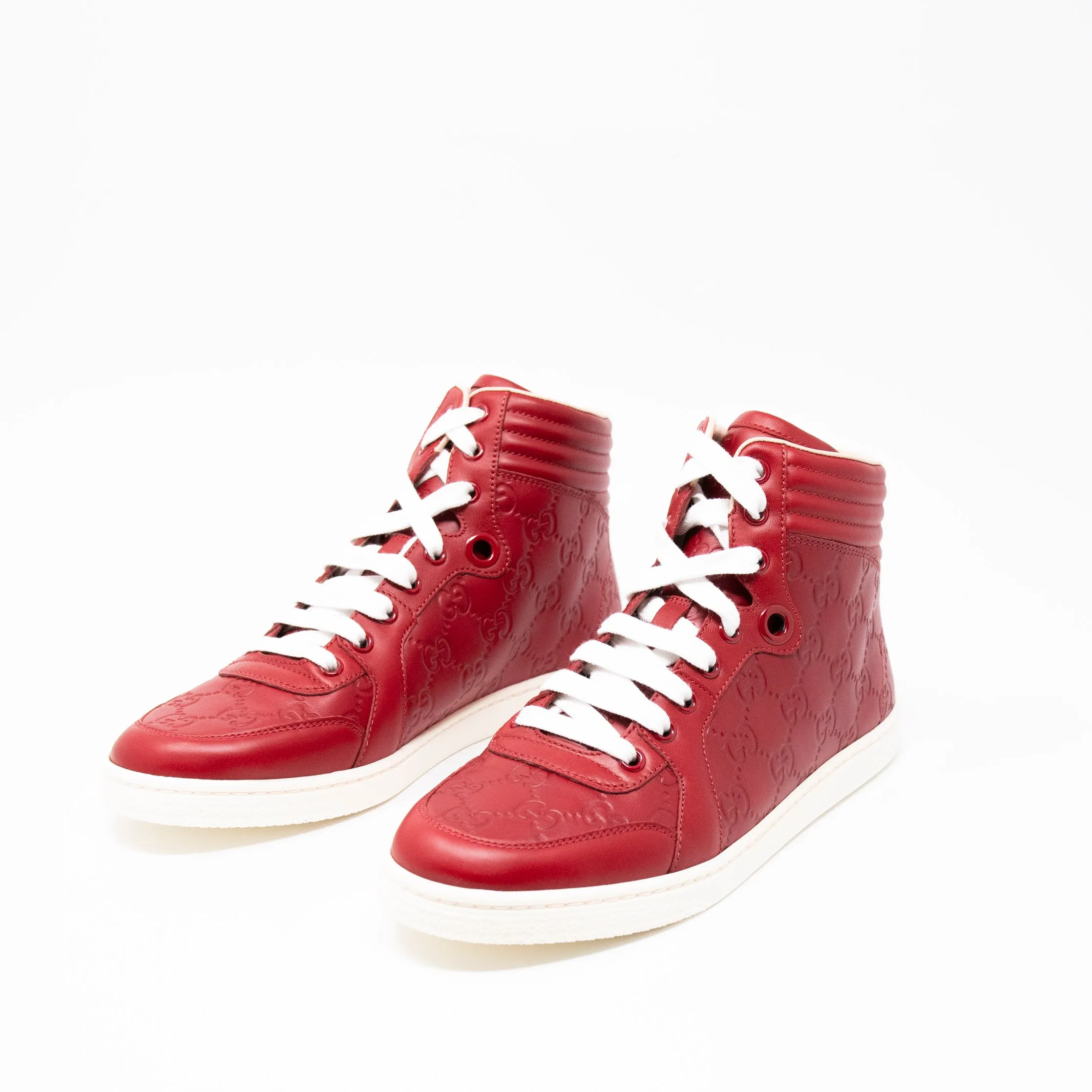 Gucci Red High Top Sneakers 38