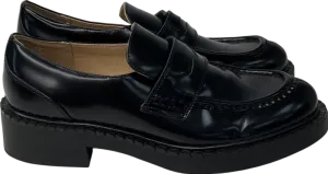 H&M Black Leather Loafers UK 6 EU 39 