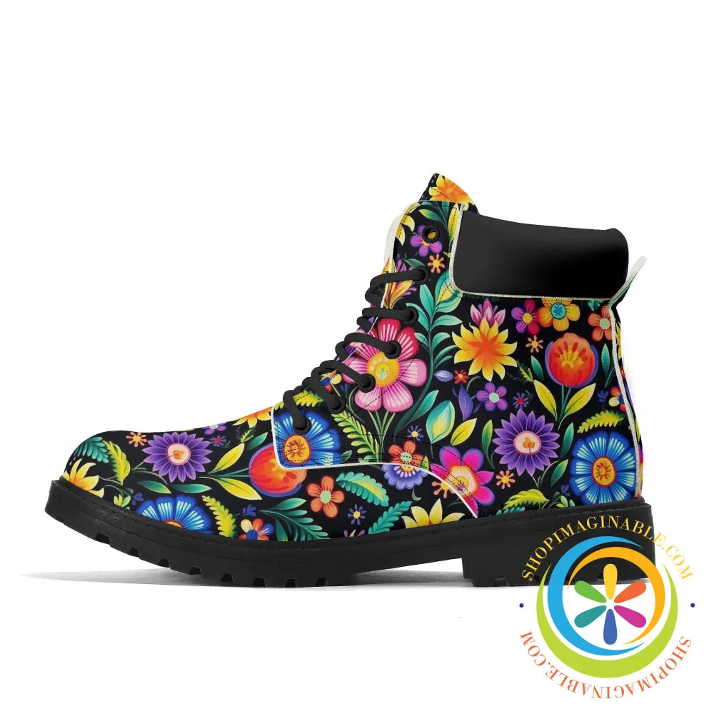 Happy Floral Women's Boots