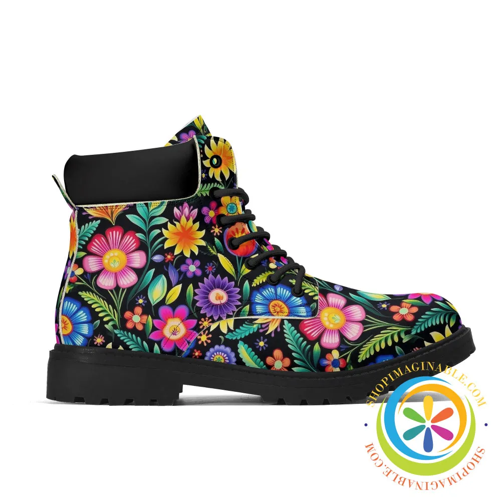 Happy Floral Women's Boots