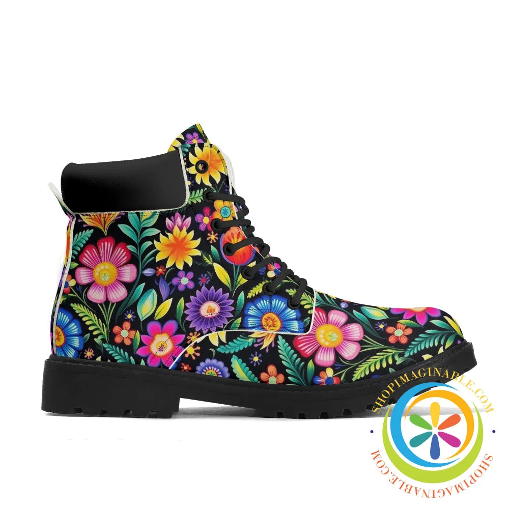 Happy Floral Women's Boots