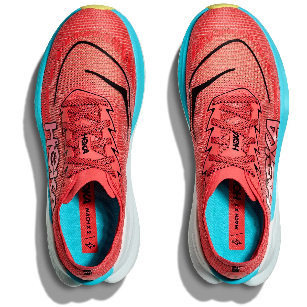 Hoka Mach X 2 Running Shoes - Mens - Grapefruit/Electric Coral