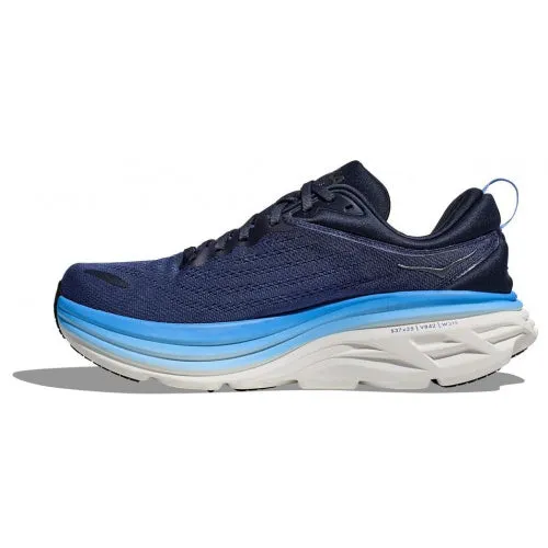 Hoka Mens Bondi 8 (D) Running Shoe - Outerspace/All Aboard