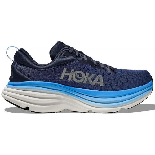 Hoka Mens Bondi 8 (D) Running Shoe - Outerspace/All Aboard