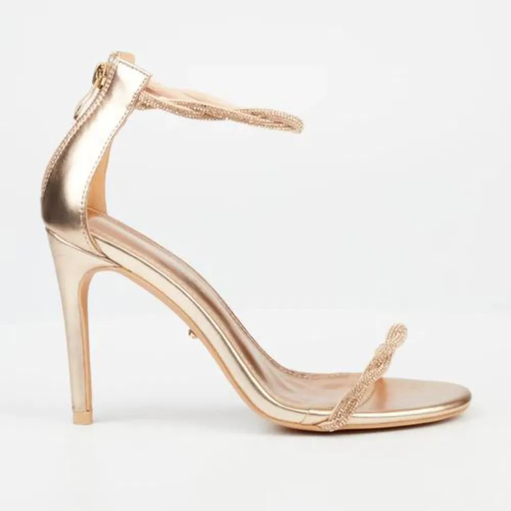Jazz 9 - Rose Gold  Open Toe Heel
