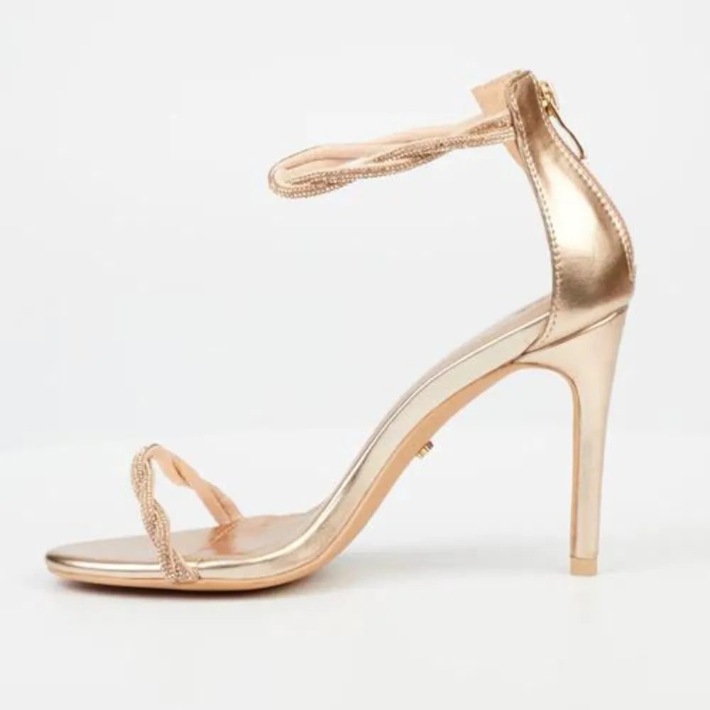 Jazz 9 - Rose Gold  Open Toe Heel