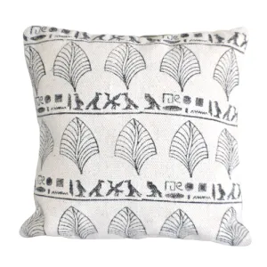 Leafy Block Print Cotton Dari Cushion Cover 45cm