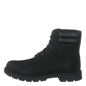 Linden Woods 6in Faux Fur Line Jet Black