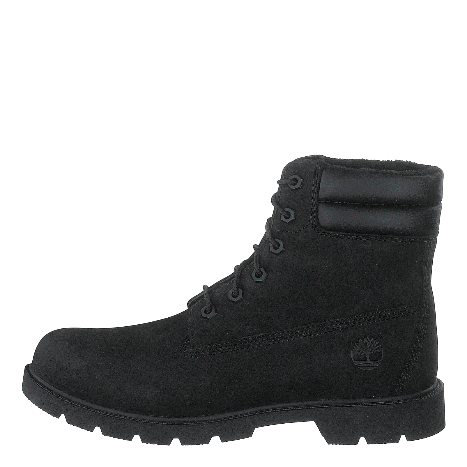Linden Woods 6in Faux Fur Line Jet Black