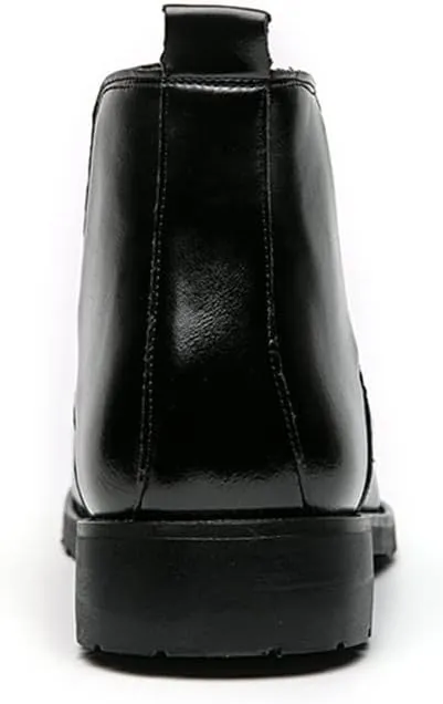 Mens Chelsea Boot Round Round Toe Simple PU Leather Waterproof Anti-slip Non Slip Dress Work Pull On