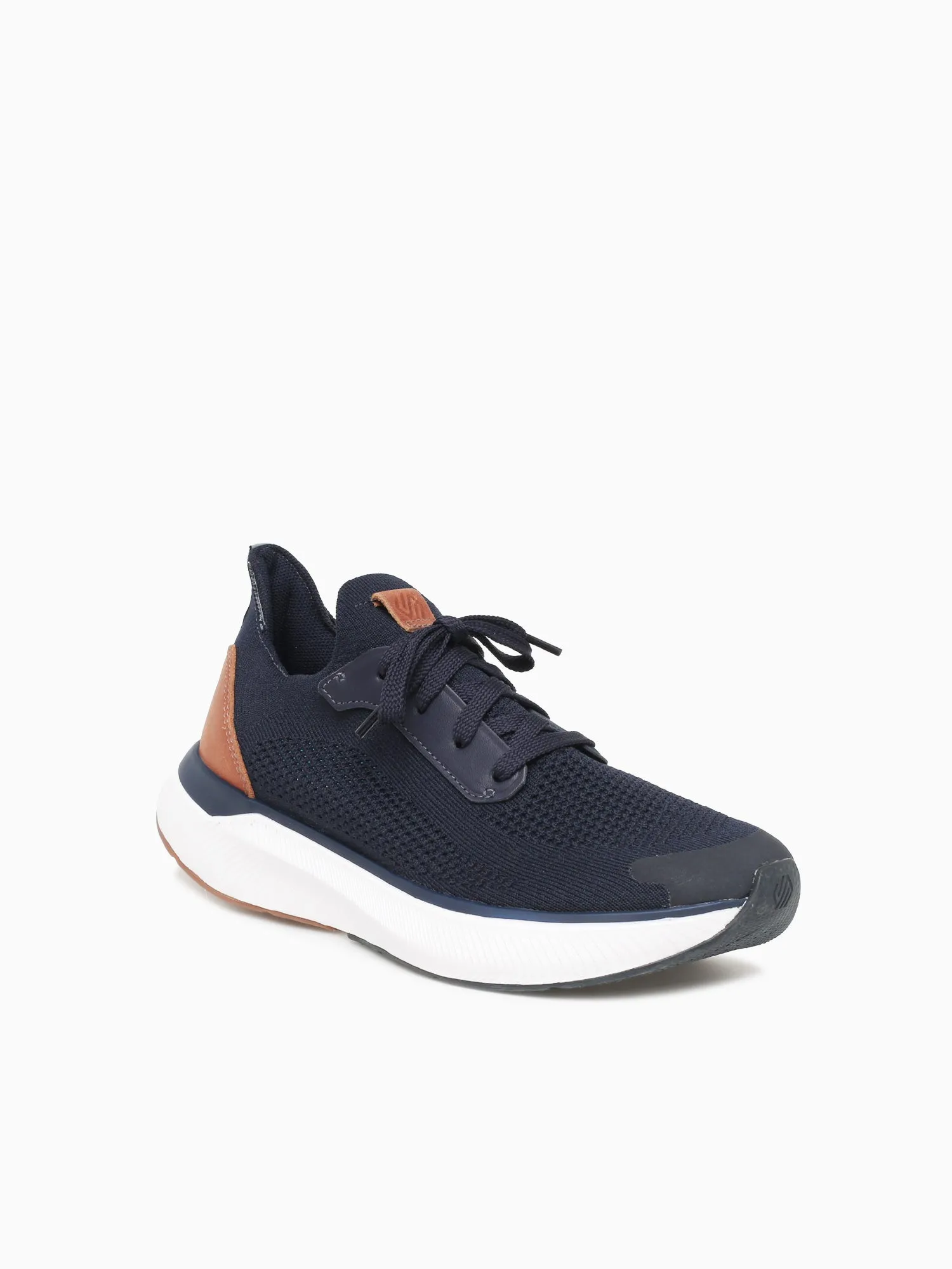 Miles Knit Laceup Navy Knit