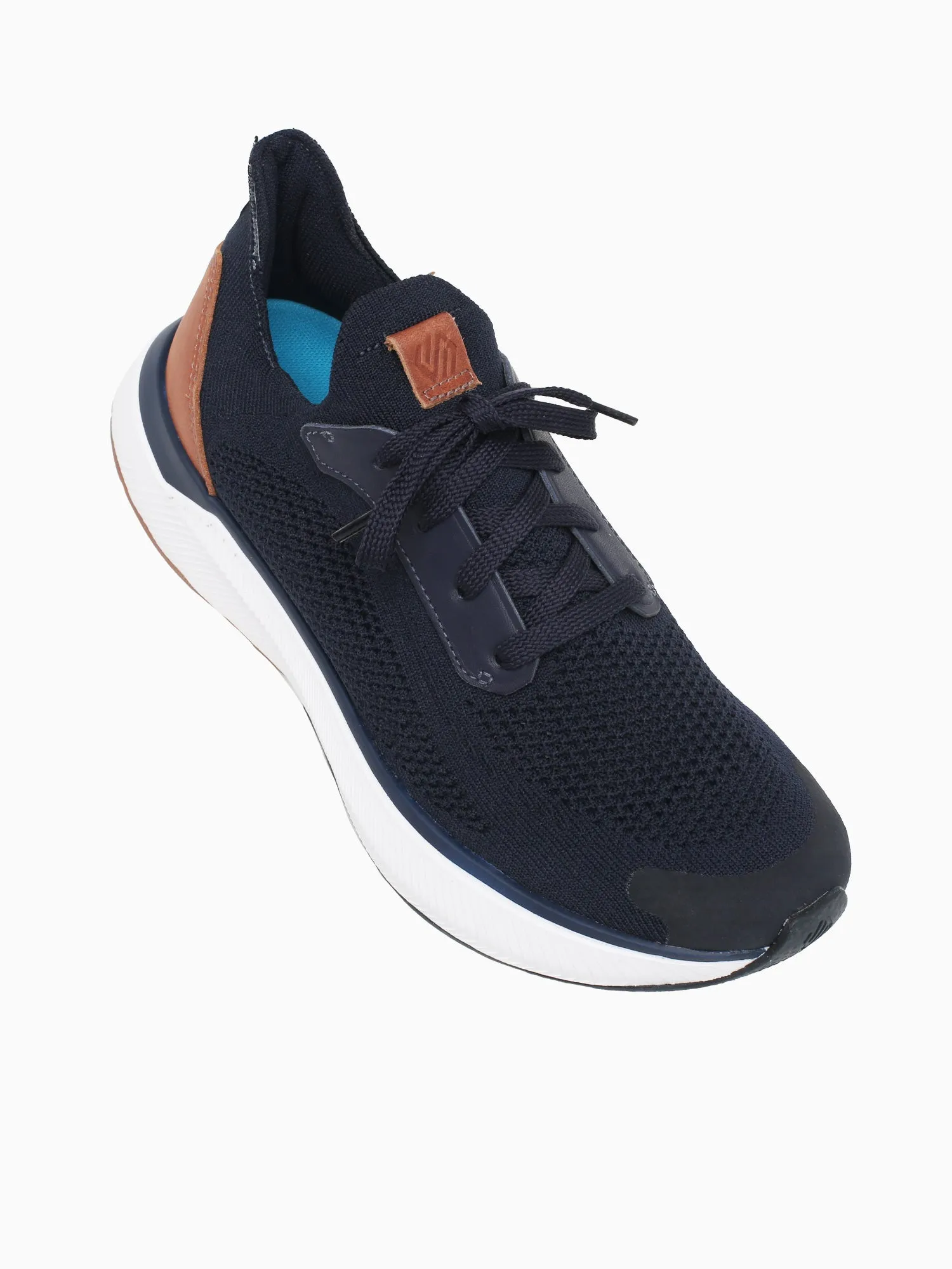 Miles Knit Laceup Navy Knit