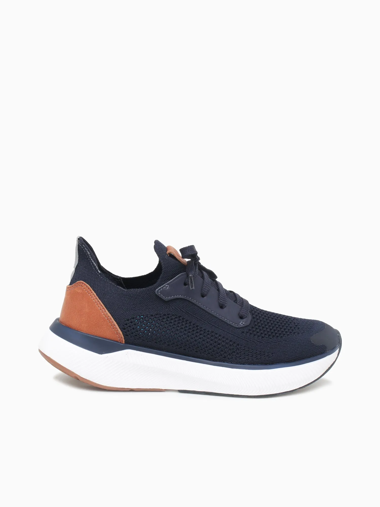 Miles Knit Laceup Navy Knit