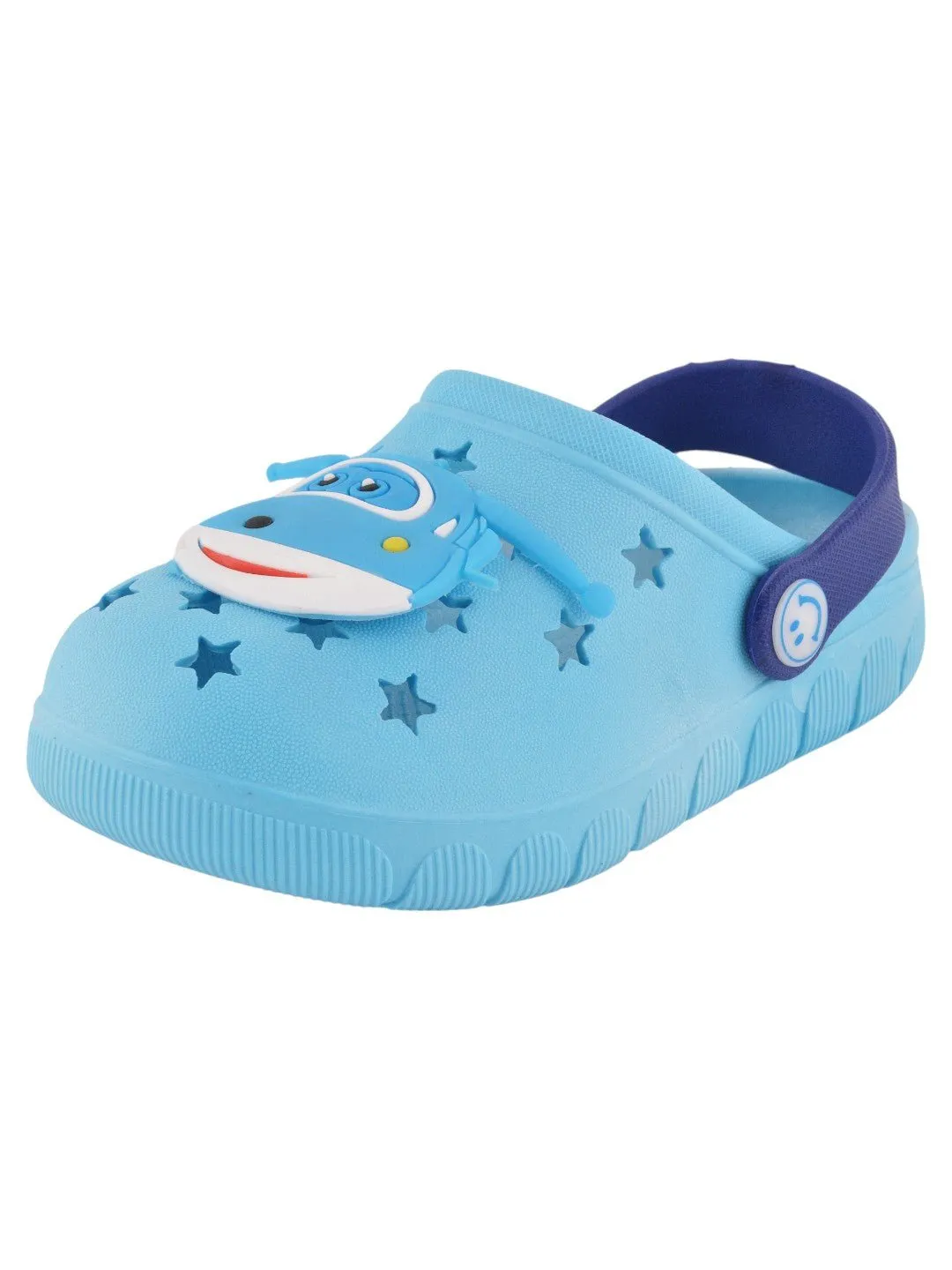 Skyward Flight: Boys' Light Blue Helicopter Clogs
