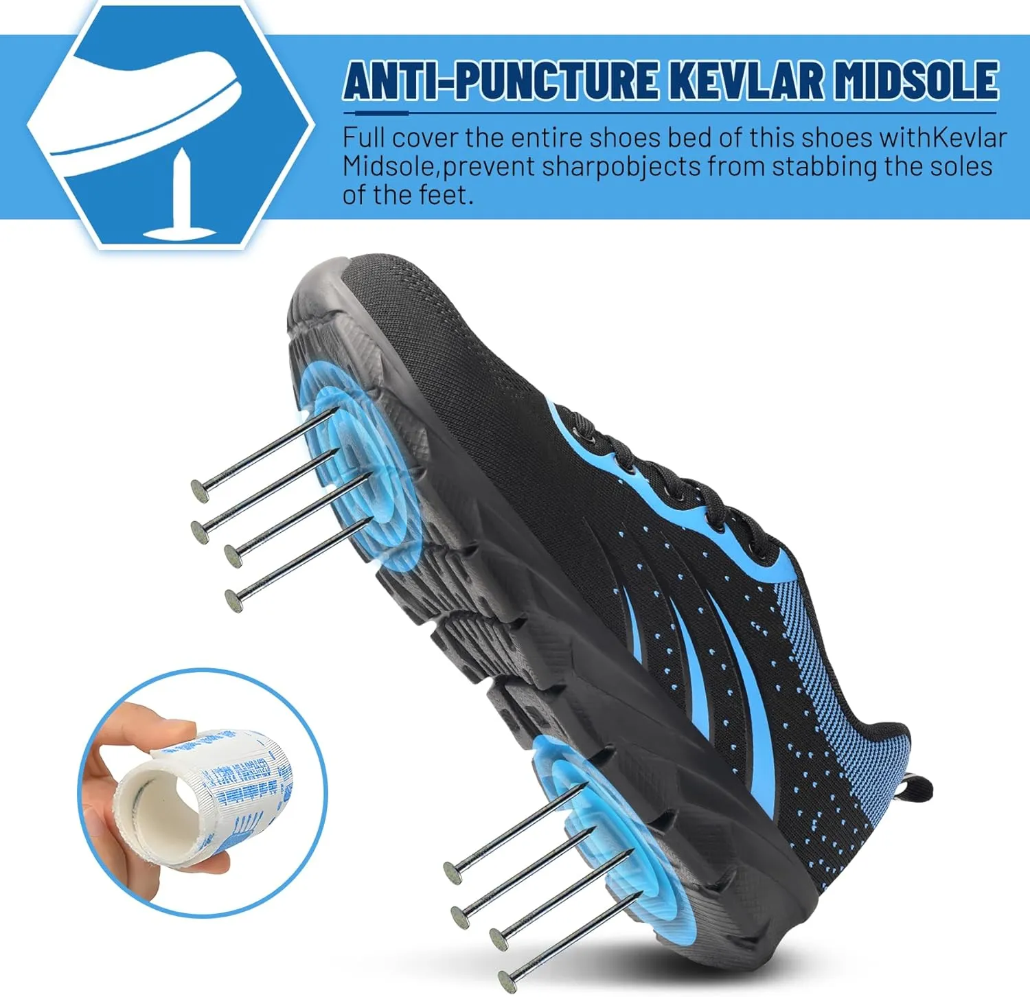 Steel Toe Shoes for Men Women Puncture Proof Safety Shoes Comfortable Breathable Fashion Construction Working Shoes