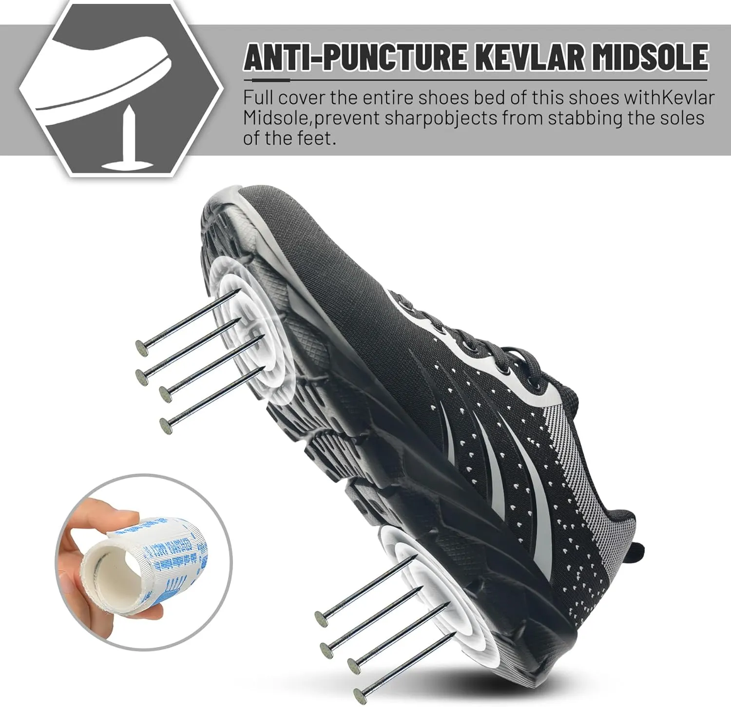 Steel Toe Shoes for Men Women Puncture Proof Safety Shoes Comfortable Breathable Fashion Construction Working Shoes