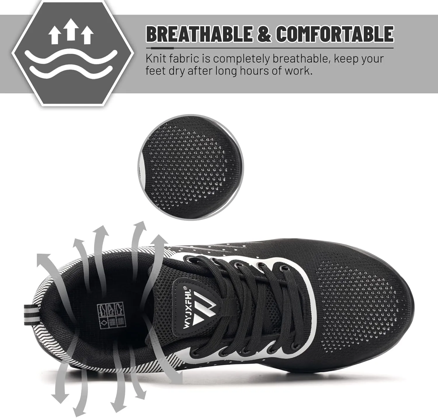 Steel Toe Shoes for Men Women Puncture Proof Safety Shoes Comfortable Breathable Fashion Construction Working Shoes