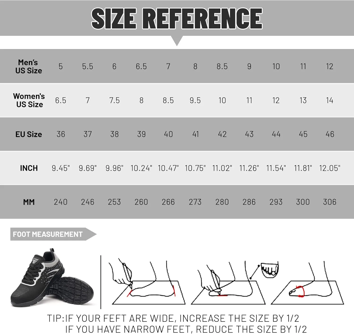 Steel Toe Shoes for Men Women Puncture Proof Safety Shoes Comfortable Breathable Fashion Construction Working Shoes