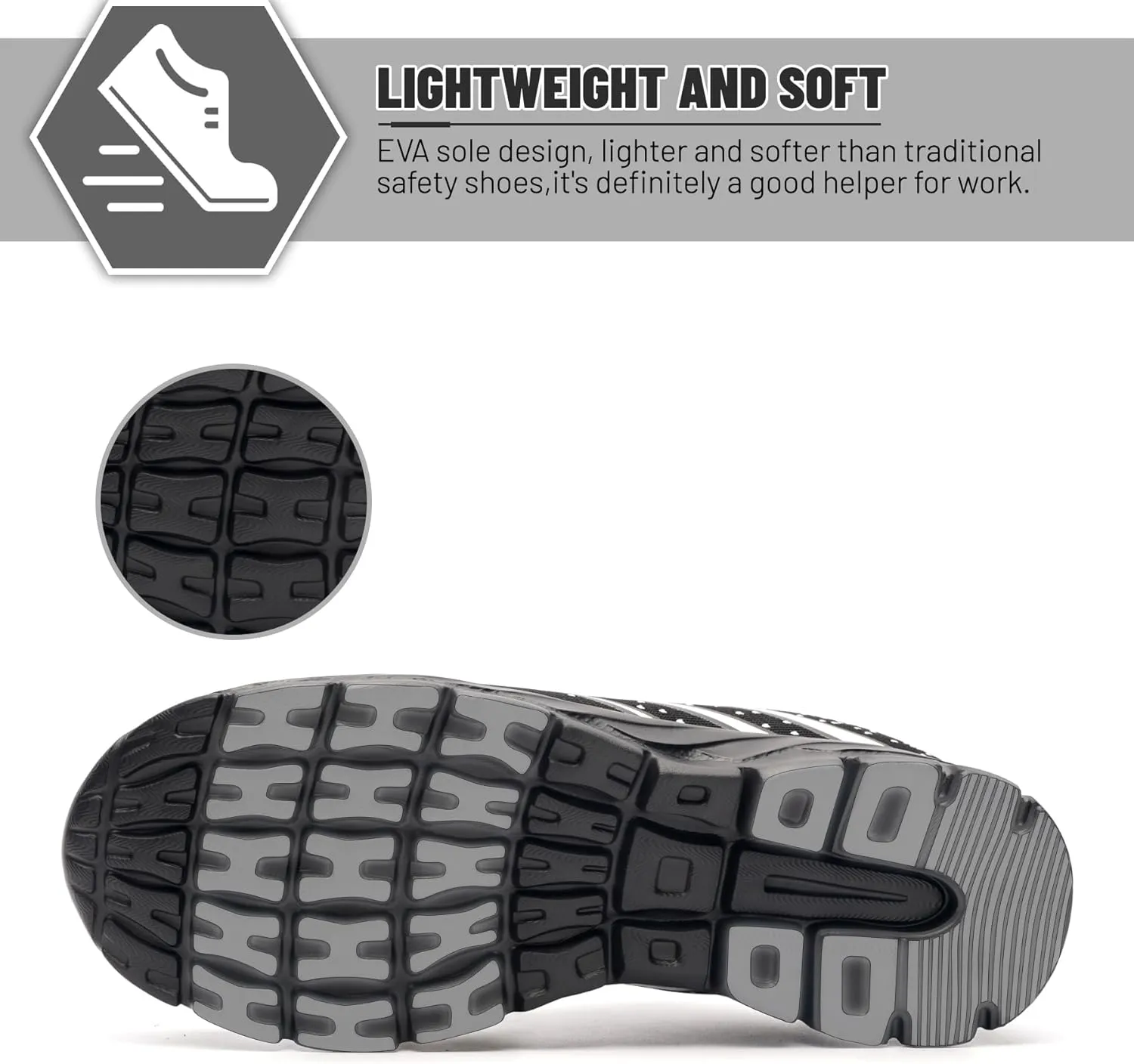 Steel Toe Shoes for Men Women Puncture Proof Safety Shoes Comfortable Breathable Fashion Construction Working Shoes