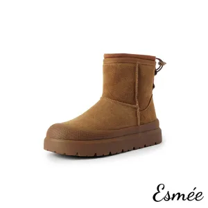 Suede Snow Boots with Special Designed Platform