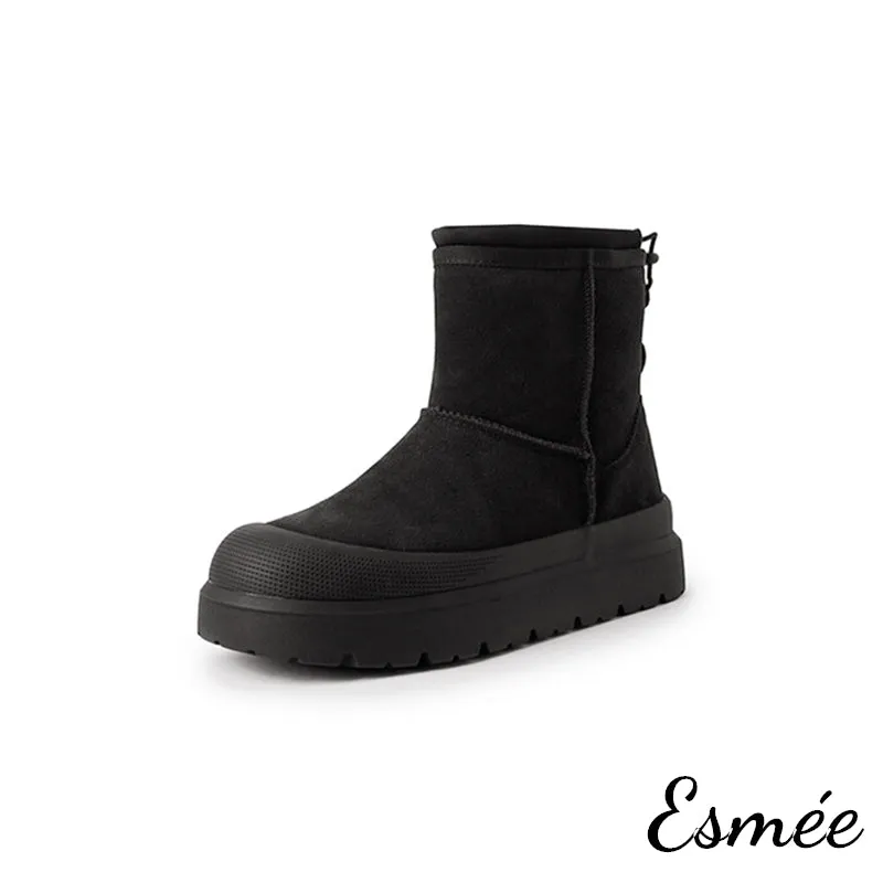 Suede Snow Boots with Special Designed Platform