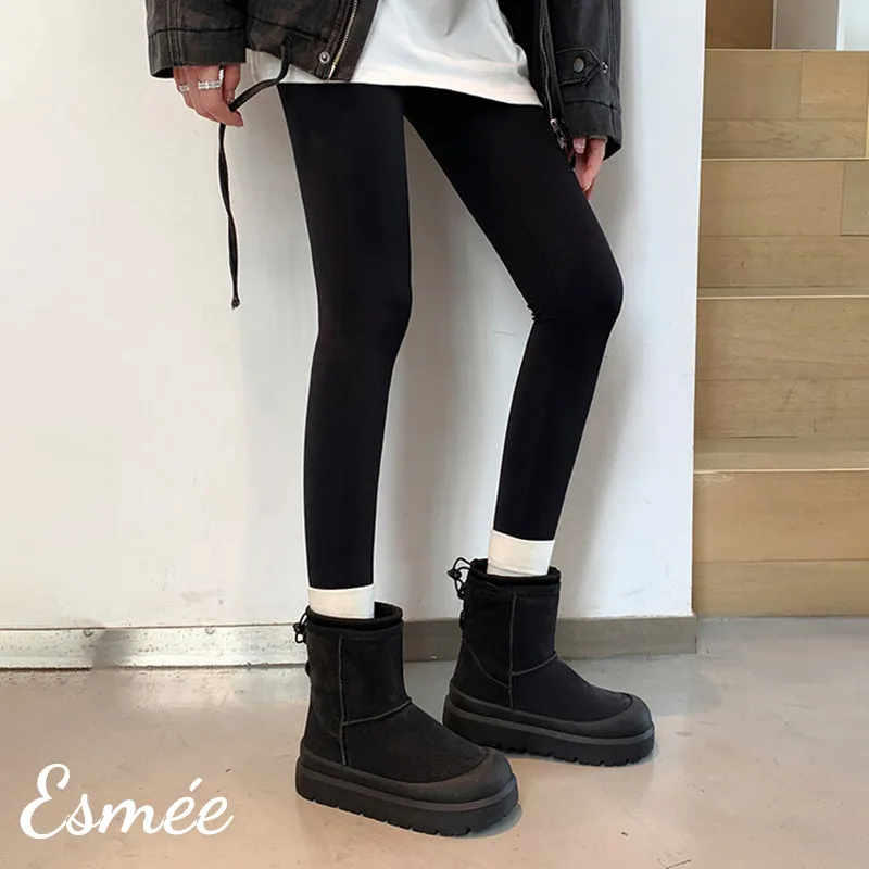 Suede Snow Boots with Special Designed Platform
