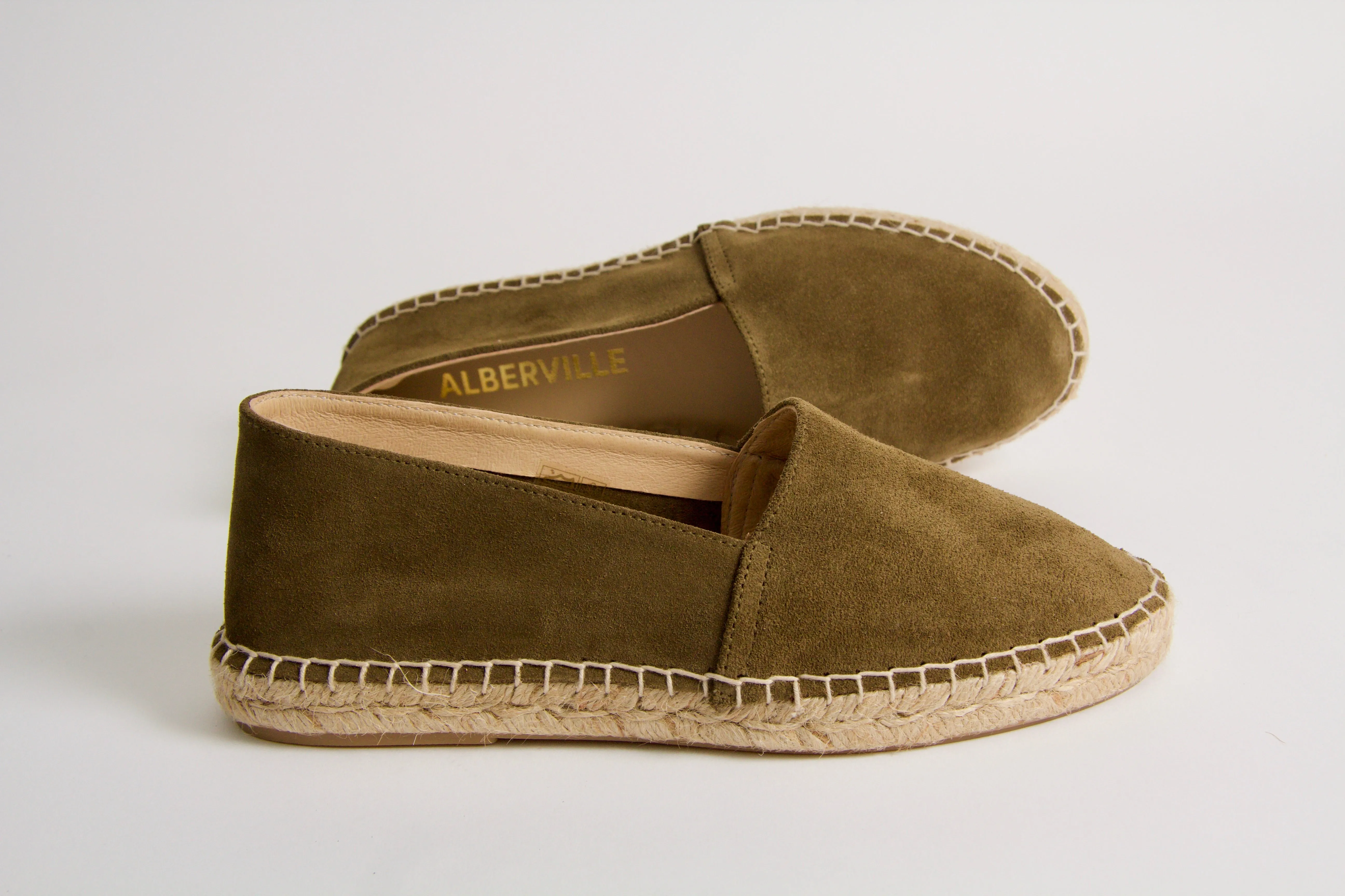 Vera Kaki Suede Espadrilles